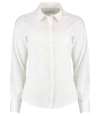 K242 KK242 Kustom Kit Ladies Long Sleeve Tailored Poplin Shirt White colour image